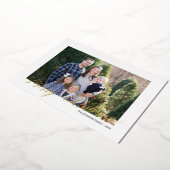 Elegante Merry Christmas Script Persoonlijk Folie Feestdagenkaart (Gedraaid)