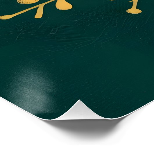 Elegante Merry Christmas Script Typography Floral Perfect Poster (Hoek)