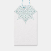 Elegante "Merry Christmas" Snowflake Gift Label Cadeaulabel (Achterkant)