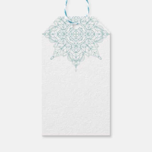 Elegante "Merry Christmas" Snowflake Gift Label Cadeaulabel