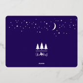 Elegante Merry Christmas Stack van Cadeaus Foto Folie Feestdagenkaart (Achterkant)