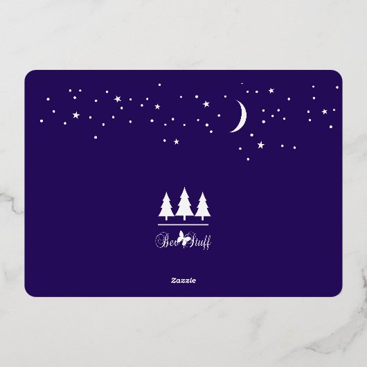 Elegante Merry Christmas Stack van Cadeaus Foto Folie Feestdagenkaart (Achterkant)