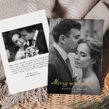 Elegante Merry en Married Boog Nieuwgetrouwd Foto
