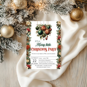 Elegante Merry Little Christmas Party uitnodiging