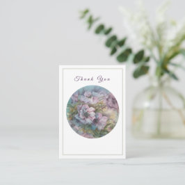 Elegante met de hand geschilderde bloemrijke bedan notitiekaartje