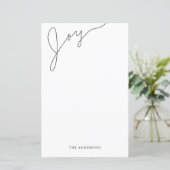 Elegante met de hand geschreven kerststationery (Staand voorkant)