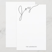 Elegante met de hand geschreven kerststationery (Voorkant / Achterkant)
