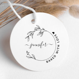 Elegante met de hand getekende botanische gebakken rubberstempel