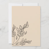 Elegante met de hand getekende fancy script bruilo kaart (Achterkant)