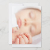 Elegante met de hand getekende saliegroene babysho bedankkaart (Achterkant)