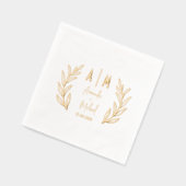 Elegante met folie gestempelde servetten met monog (Links)