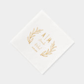 Elegante met folie gestempelde servetten met monog (Rechts)