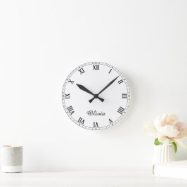 Elegante met Jouw naam Ronde Klok