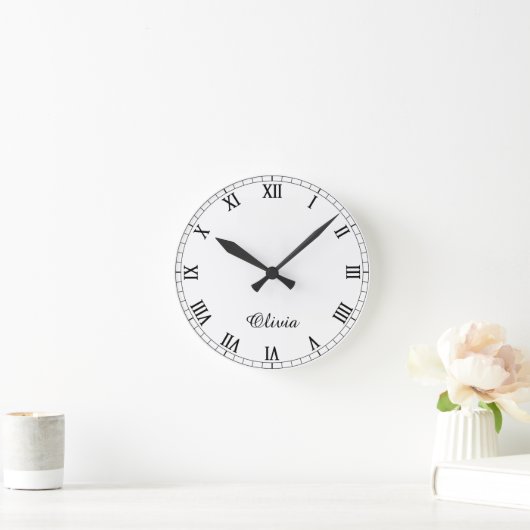 Elegante  met Jouw naam Ronde Klok (Huis)