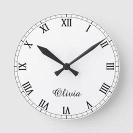 Elegante  met Jouw naam Ronde Klok