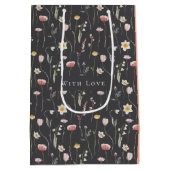 Elegante "met liefde" bloem medium cadeauzakje (Achterkant)