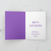 Elegante Metaal Paarse Zwarte Glanzend van de Feestdagen Kaart (Binnen)