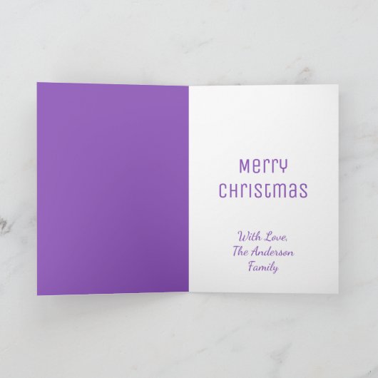 Elegante Metaal Paarse Zwarte Glanzend van de Feestdagen Kaart (Binnen)