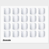 Elegante metaal zilveren uitzicht aangepaste blanc vierkante sticker (Vel)