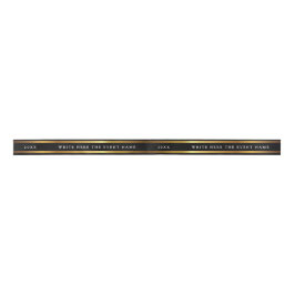 Elegante Metaal Zwart En Goud Glans Wit Typo Satijnen Lint