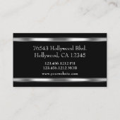 Elegante metaalachtige uitstraling verzilverd op z visitekaartje (Achterkant)