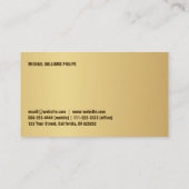 ELEGANTE METAL ORO DORADO MODERNO SIMPLE VISITEKAARTJE (Achterkant)