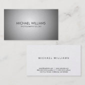 Elegante metal profesional simple brillo mate visitekaartje (Voorkant / Achterkant)