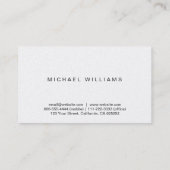 Elegante metal profesional simple brillo mate visitekaartje (Achterkant)