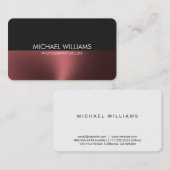 Elegante Metal Pulido Profesional Visitekaartje (Voorkant / Achterkant)