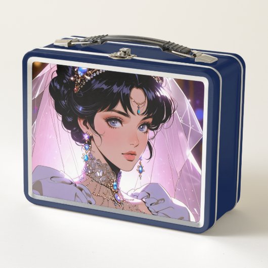 Elegante metalen lunchbox (Voorkant)