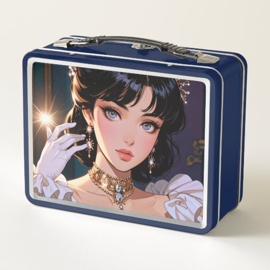 Elegante metalen lunchbox (Achterkant)
