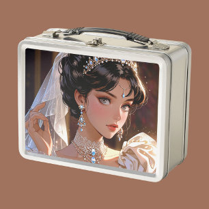 Elegante metalen lunchbox
