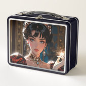 Elegante metalen lunchbox (Voorkant)