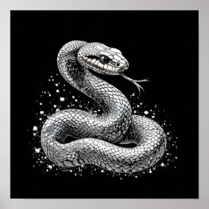 Elegante Metalen Slang Donkere Esthetische Fantasy Poster