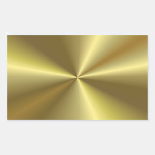 Elegante metalen uitstraling Goud Lege sjabloon Mo Rechthoekige Sticker