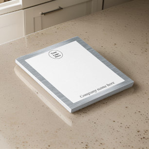 Elegante metalen zilveren Notitieblok