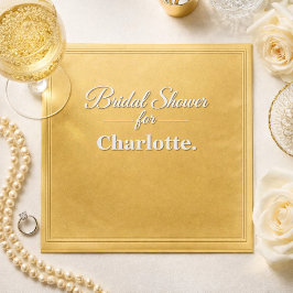 Elegante Metallic Gouden Bruiloftsfeest Persoonlij Servet