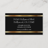 Elegante metallic look goud op zwart visitekaartje (Achterkant)