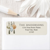 Elegante Metallic Ornamenten Kerstvakantie Etiket (Insitu)