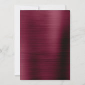 Elegante Metallic Paarse Bourgogne Graduation Part Kaart (Achterkant)