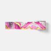 Elegante Metallic Swirls Lint Roze, Goud & Wit (Voorkant)