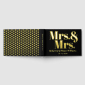 Elegante mevrouw en mevrouw lesbische zwarte bruil gastenboek (Volledig)