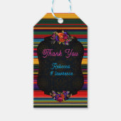 Elegante Mexicaanse bloemen bruiloft Cadeaulabel (Voorkant)