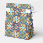 Elegante Mexicaanse Floral Talavera bruiloft Bedankdoosjes (Achterkant)