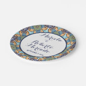 Elegante Mexicaanse Floral Talavera bruiloft Papieren Bordje (Gekanteld)