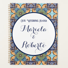Elegante Mexicaanse Floral Talavera bruiloft Planner