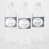 Elegante Mexicaanse Floral Talavera bruiloft Waterfles Etiket (Flessen)