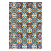Elegante Mexicaanse Floral Talavera Diamond Weddin Kaart (Achterkant)