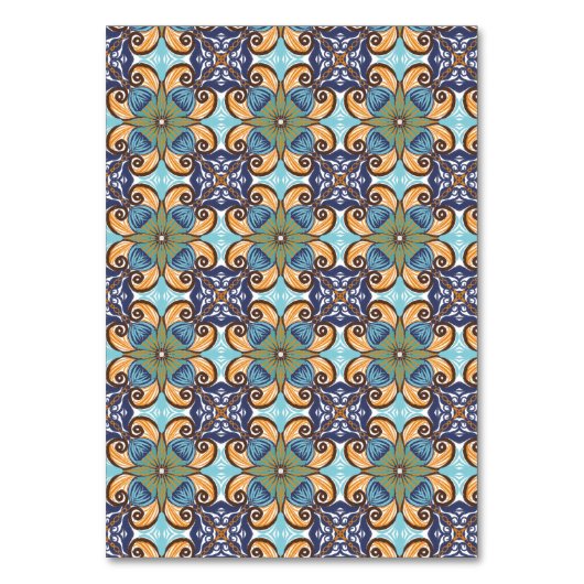 Elegante Mexicaanse Floral Talavera Diamond Weddin Kaart (Achterkant)