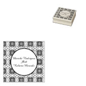 Elegante Mexicaanse Floral Talavera Oval Wedding Rubberstempel (Gestempeld)